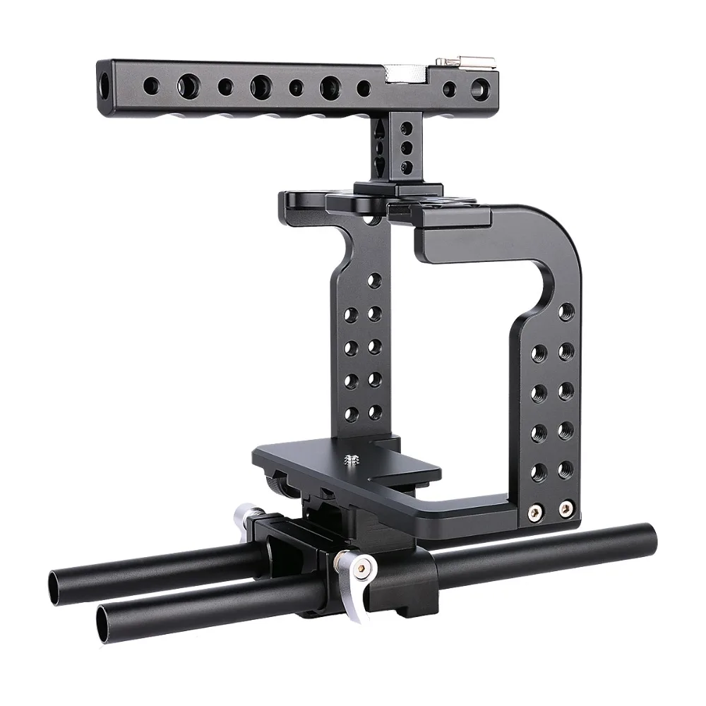 YELANGU Black C7 DSLR Camera Cage GH4 GH5 Camera Cage for DSLR Camera GH4 GH5