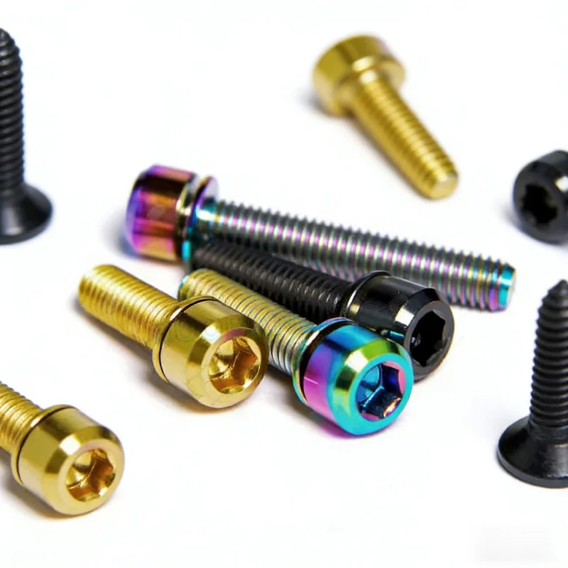 Titanium Alloy Anti-Loose Washer Screws M6×16-35mm,Lightweight & Corrosion-Resistant for Bike Brake Caliper/Hub/Headset