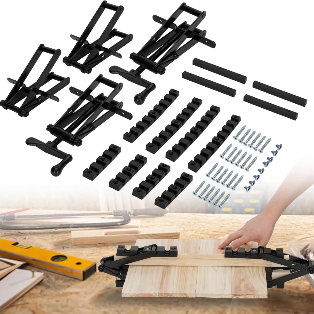 1/2 Pack 4 Way Pressure Clamps Woodworking Panel in 4 Directions No Dead Corners Bonding Tabletops Shelves Laminate Surfaces