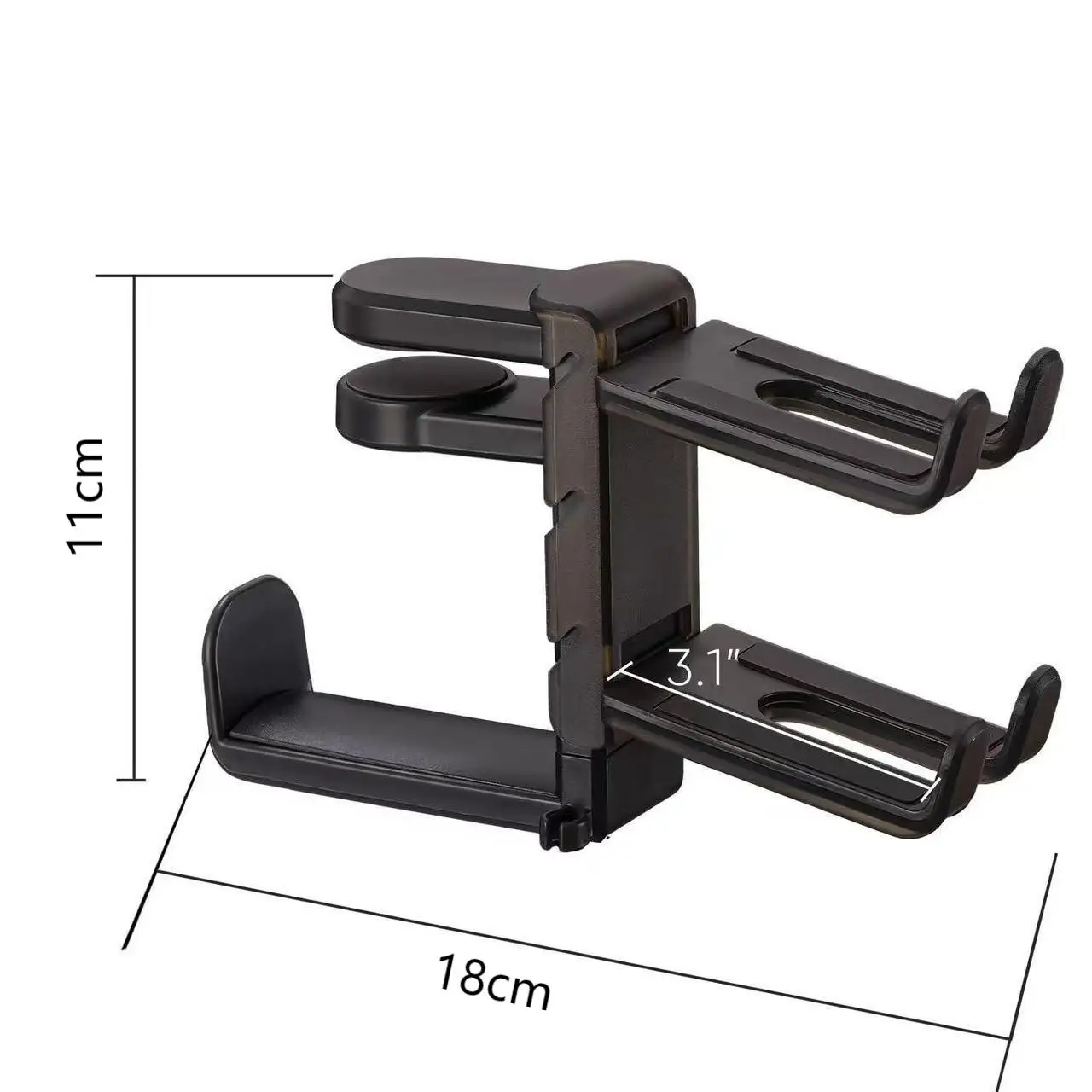 3-in-1 Headset & Controller Stand w/ Adjustable Clamp, Rotating Arm & Cable Management. Gaming Headphone & Controller Holder