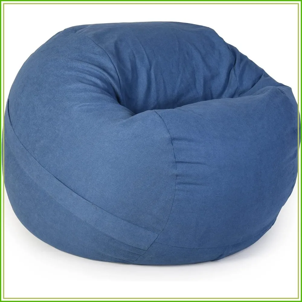 4FT Bean Bag Cover Only, Navy Marine, Sturdy Canvas, Machine Washable