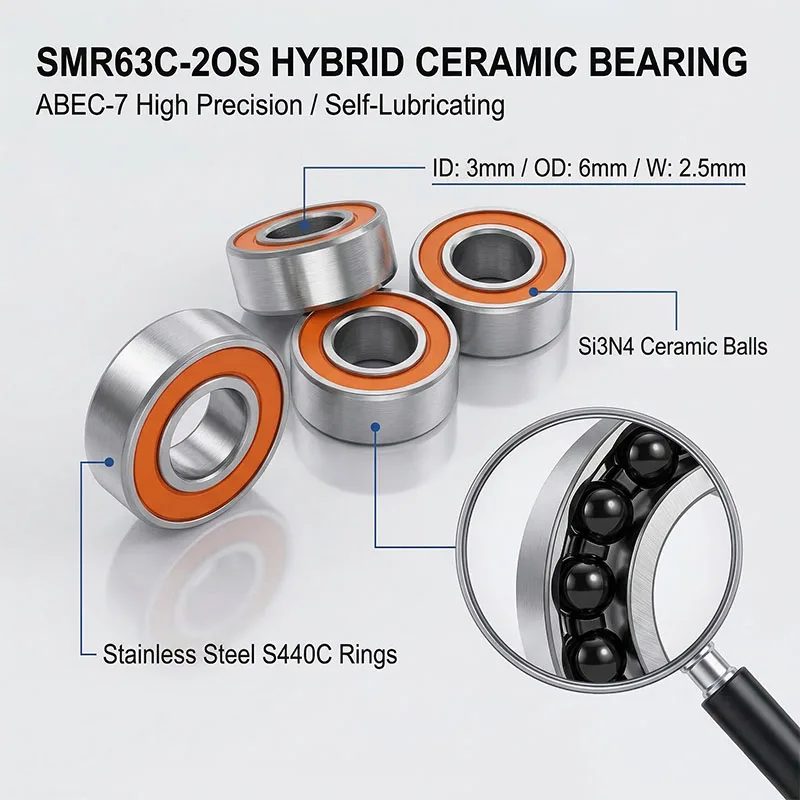 10pcs Hybrid Ceramic Bearing 4x8x3 SMR84C 2OS Ball Bearing 4*8*3 SMR84 2RS Reel Bearing SMR85 SMR95 SMR103 SMR104 RS 2RS L840DDU
