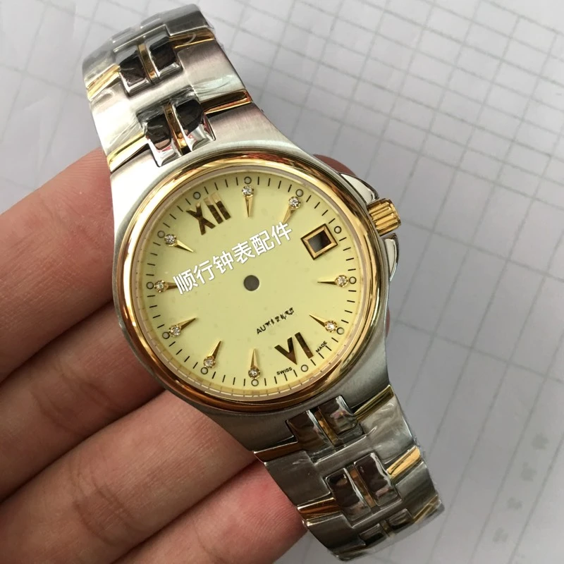 

Watch accessory 83950 case set single calendar ETA2824 all steel case gold dial style single calendar case