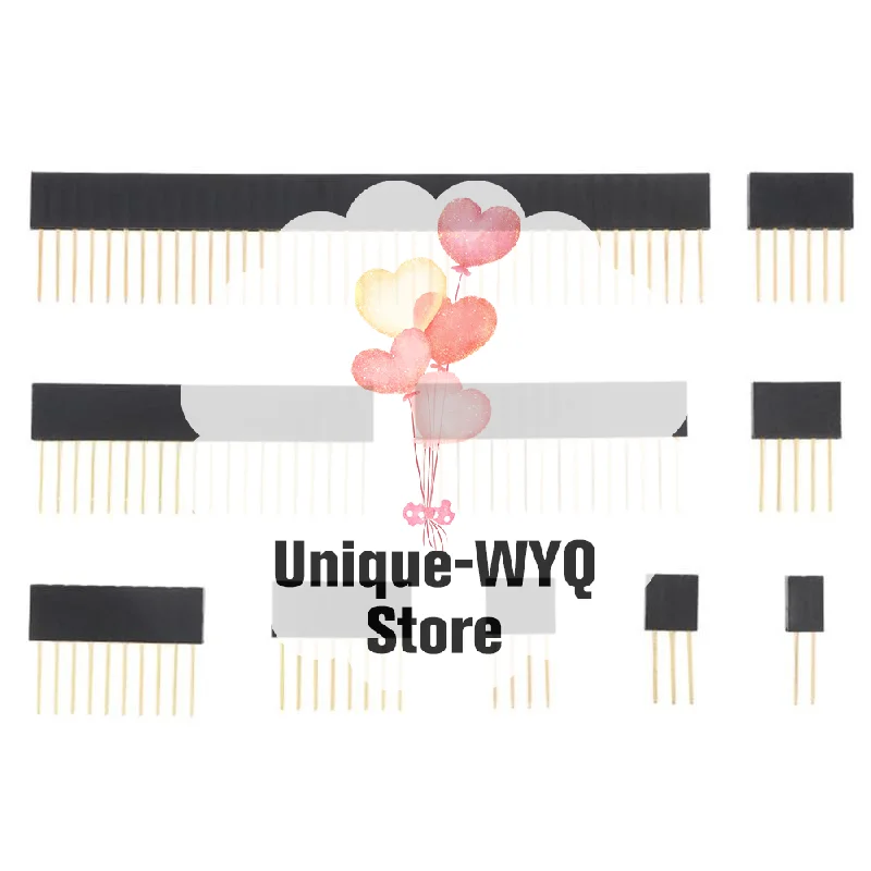 10PCS 2.54mm Single Row Female Long Pins 11mm Breakaway PCB Board Pin Header Socket Connector 2/3/4/5/6/8/10/15/20/40Pin