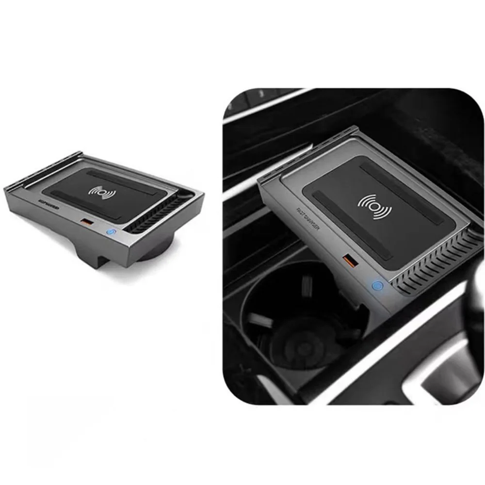 15W Car QI Wireless Charger Wireless Phone Charger Charging Case for-BMW X5 F15 X6 F16 X5M F85 X6M F86 2014-2018