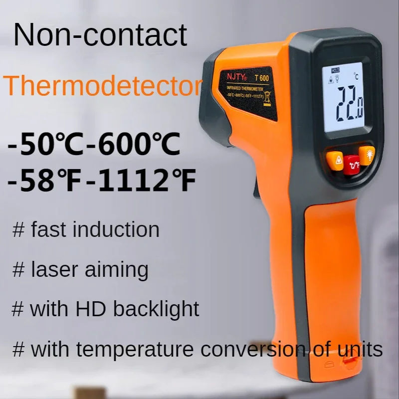 T600 Infrared thermometer high-precision temperature measuring gun for kitchen baking industry oil temperature gun