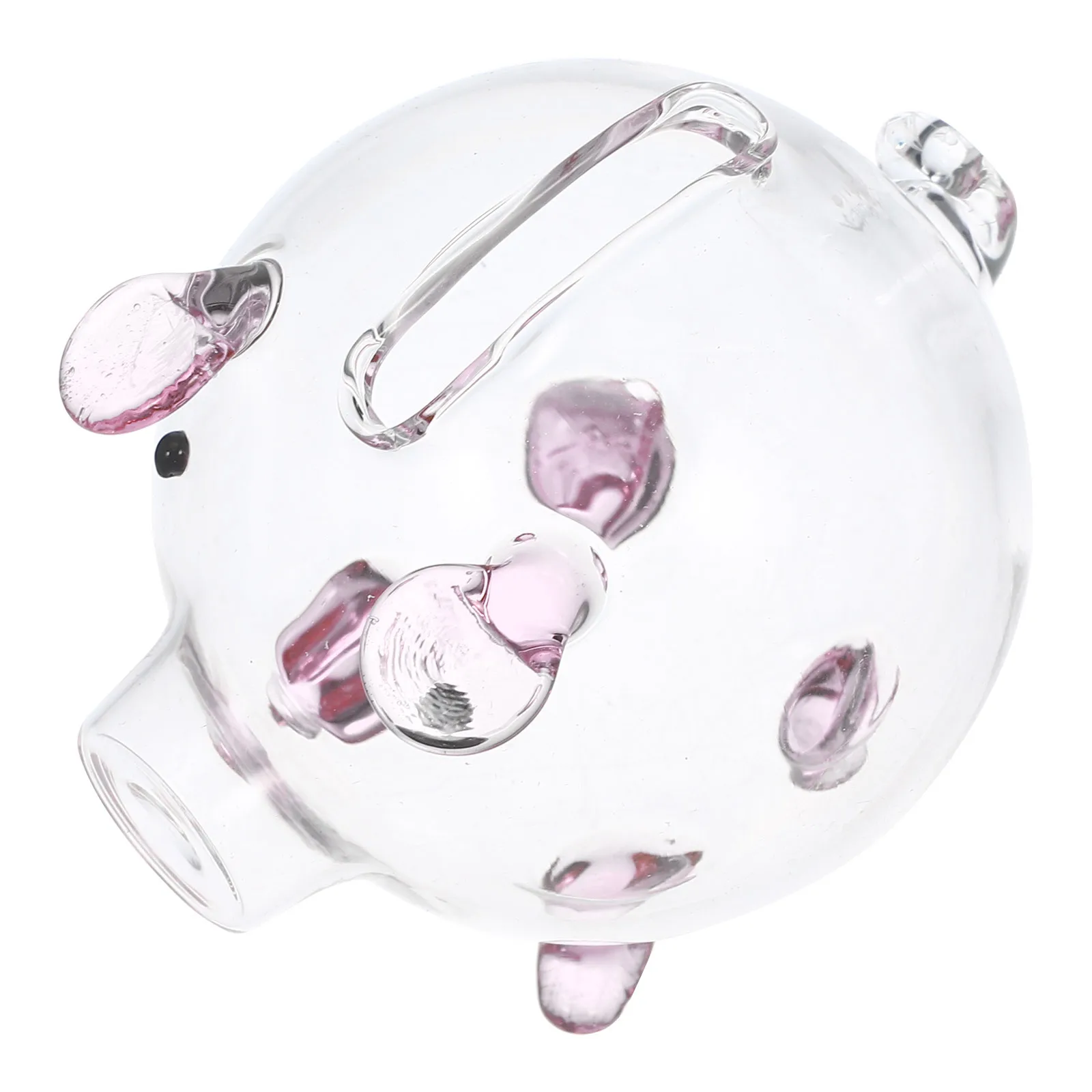 Tirelire en verre à haute teneur en Borosilicate, porte-monnaie Transparent, ornement, bouteille de rangement Durable en forme de mignon, Pot d'argent en verre Transparent