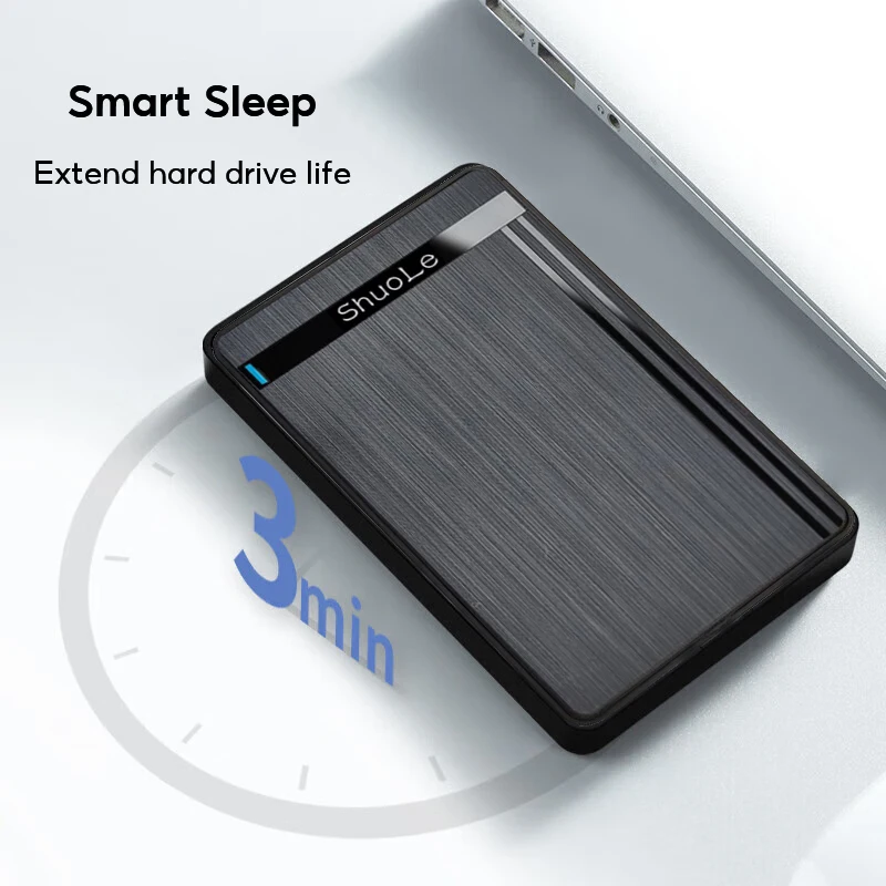 2.5 "sata para usb2.0 hdd gabinete móvel casos de disco rígido para ssd armazenamento externo hdd caixa com 2.0 cabo abs