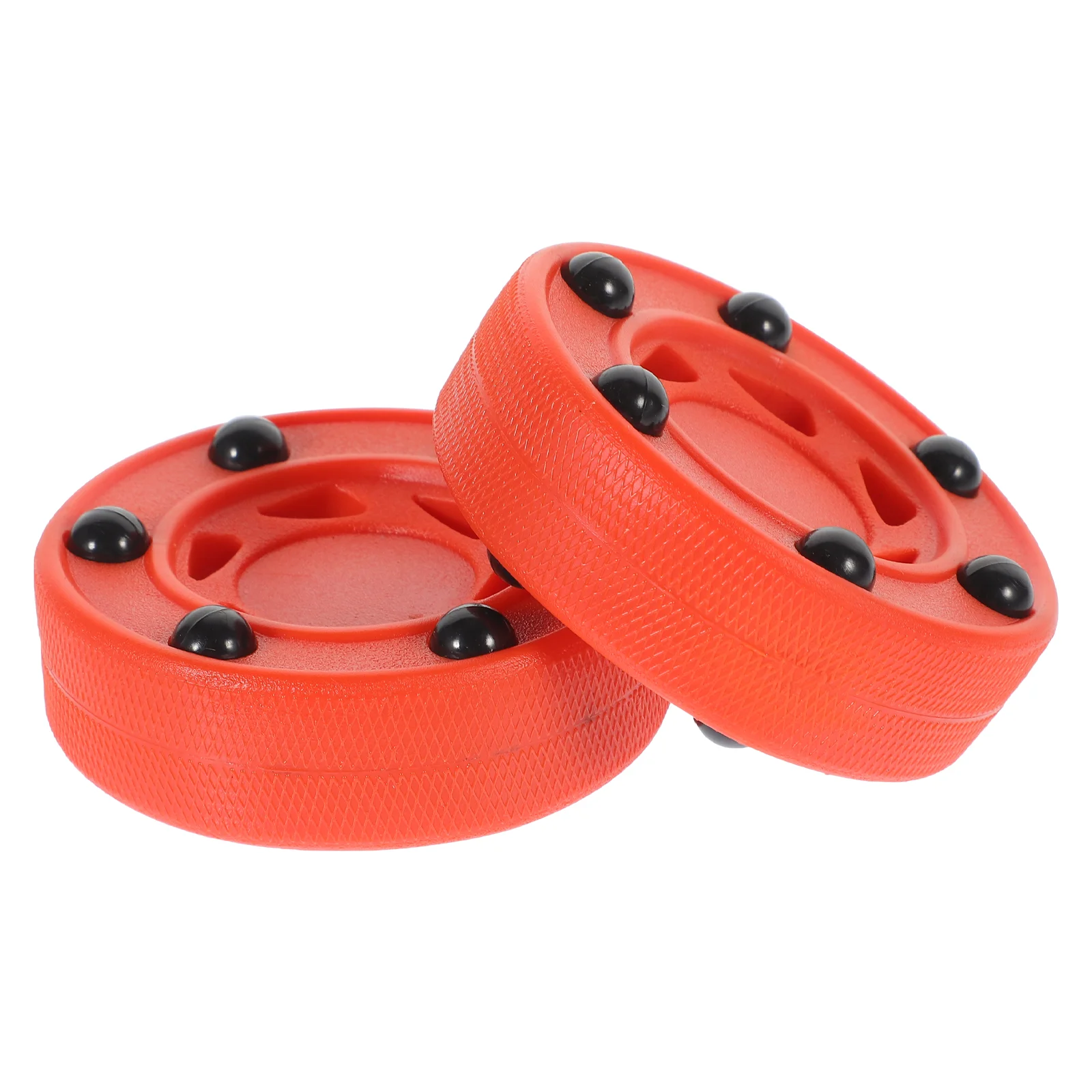 

2 Pcs Roller Puck Men and Women Hockey Pucks Ice Nylon Balls Game Training Inline Street