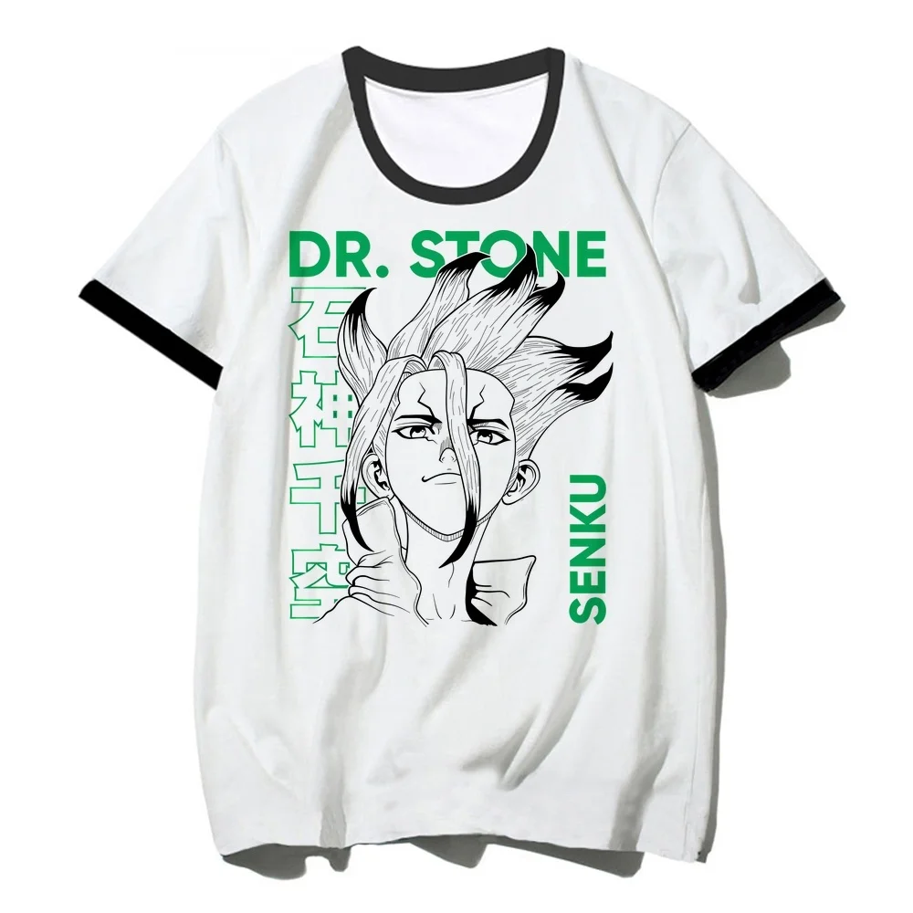 Dr Stone top tees female vintage scene  meme funny shirt 80s streetwear gothic kawaii