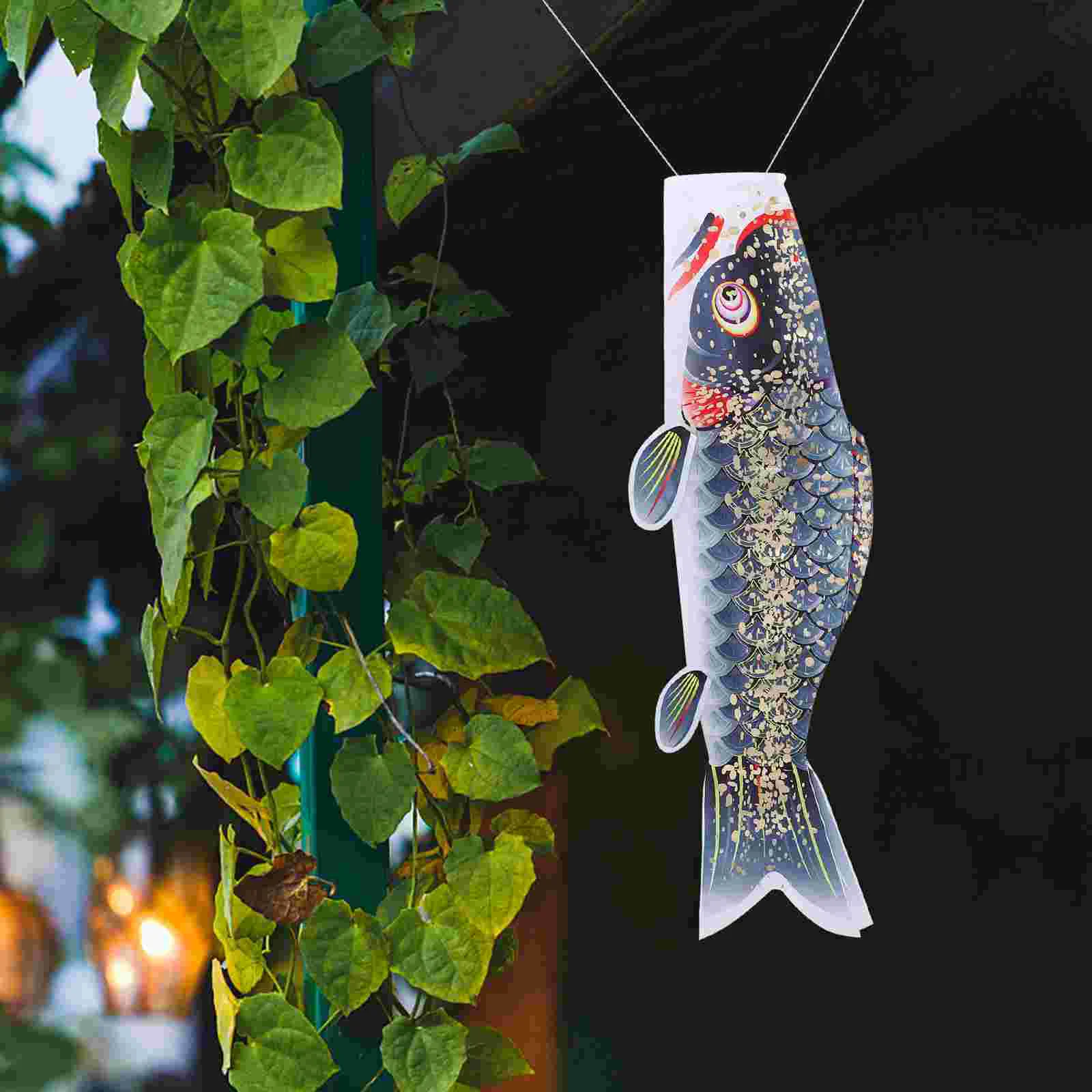 Carp Streamer Hanging Fish Wind Socks Outdoor Heavy Duty Flag Decor Windsock Satin