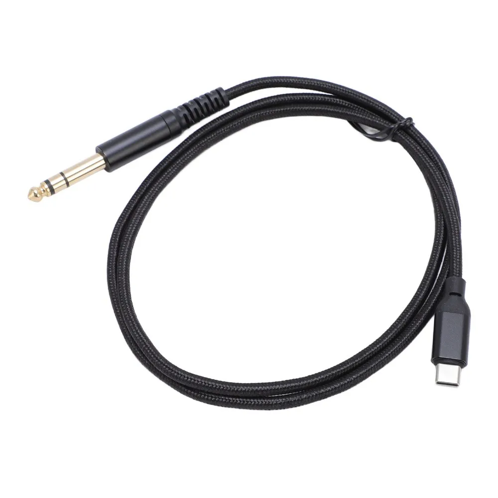 Male to Male USB C to 6.35mm Male Cable Stereo Audio Plug and Play Type C to 1/4 Inch AUX Adapter Cable TRS Audio Cable