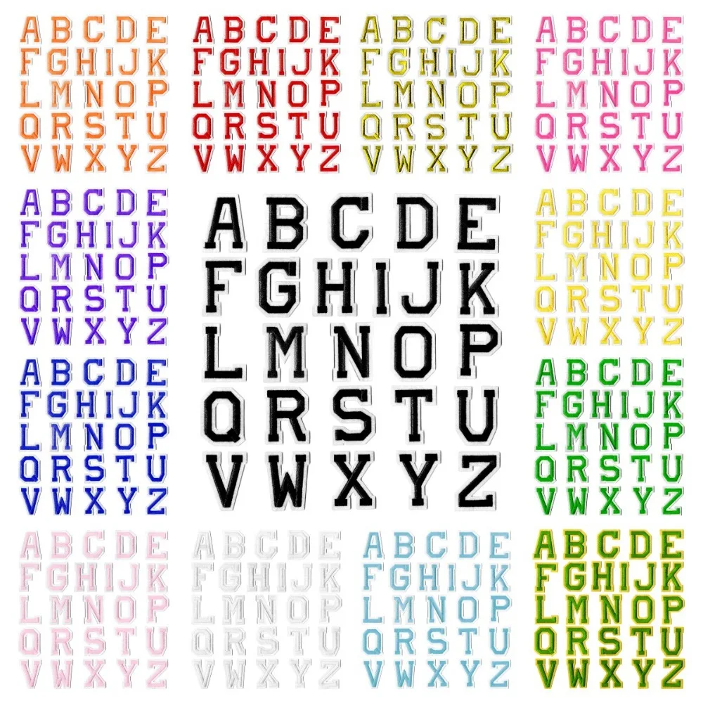 

26pcs Color English Alphabet Embroidery Patch Decoration Accessories Stickers DIY Words Letters Iron on Patches Scp Appliques