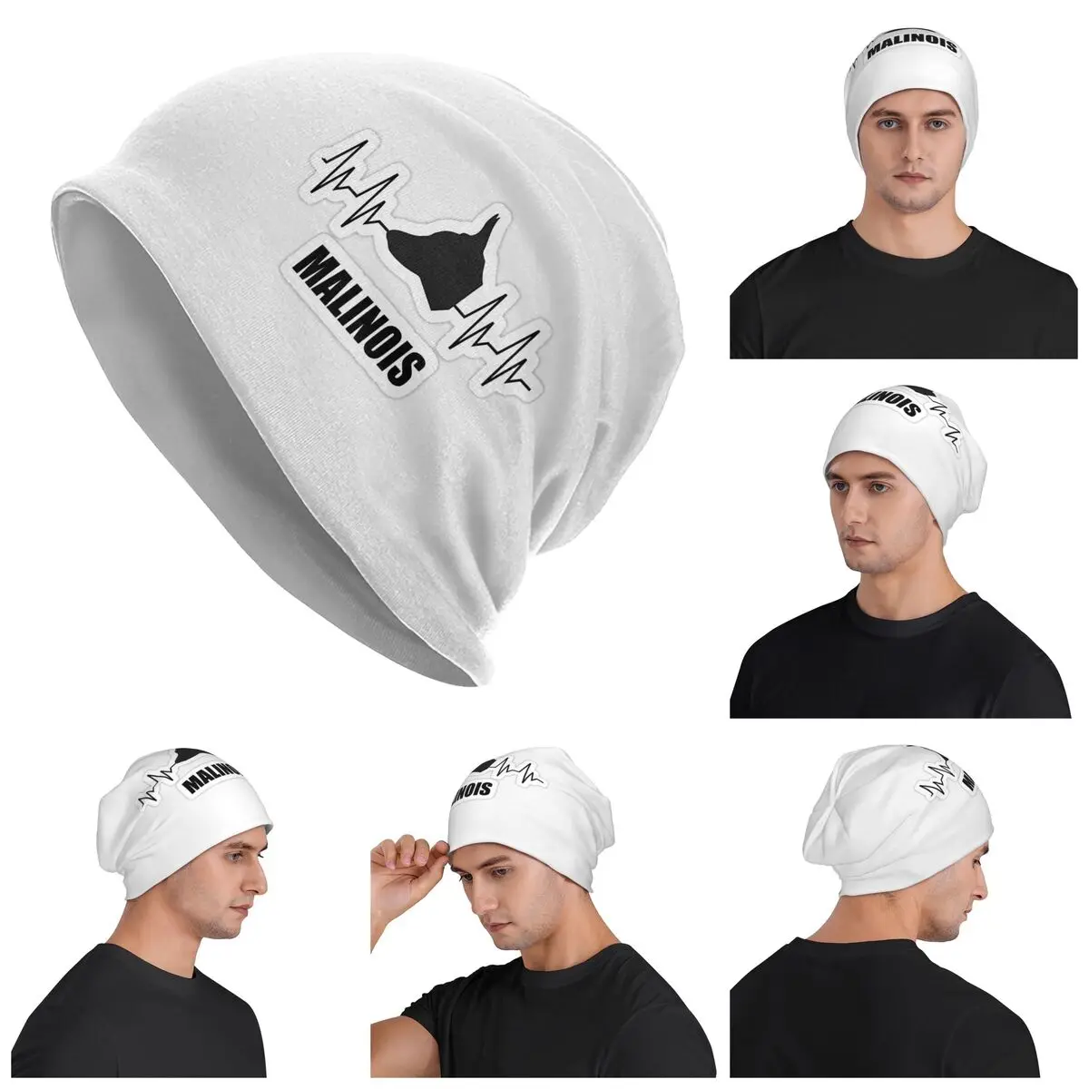 Belgian Shepherd Dog Malinois Mechelaar  Unisex Adult Beanies Caps Knitted Bonnet Hat Warm Fashion Autumn Winter Skullies Hats