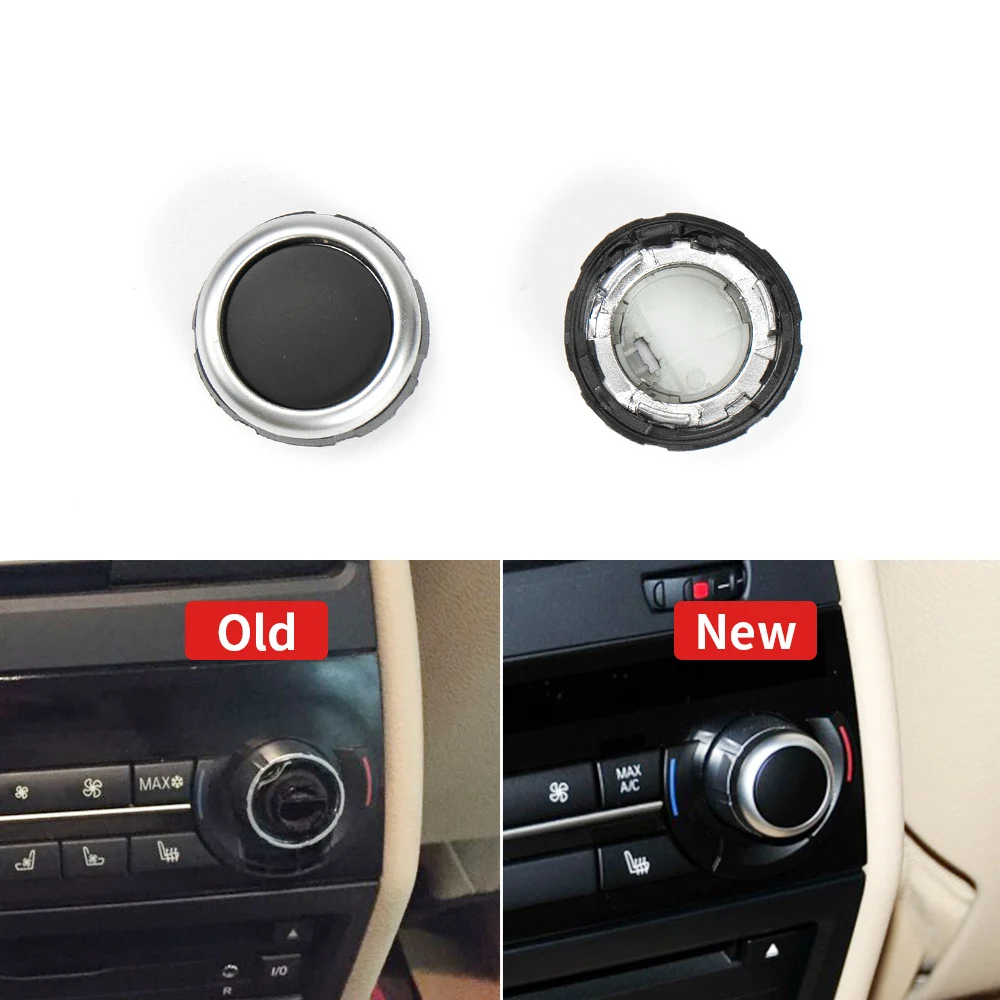 Car Air Conditioning Switch Climate Control AC Volume Audio-Tune Knob Cover Ring Button Trim for F10 F07 F06 F12 F01 F02