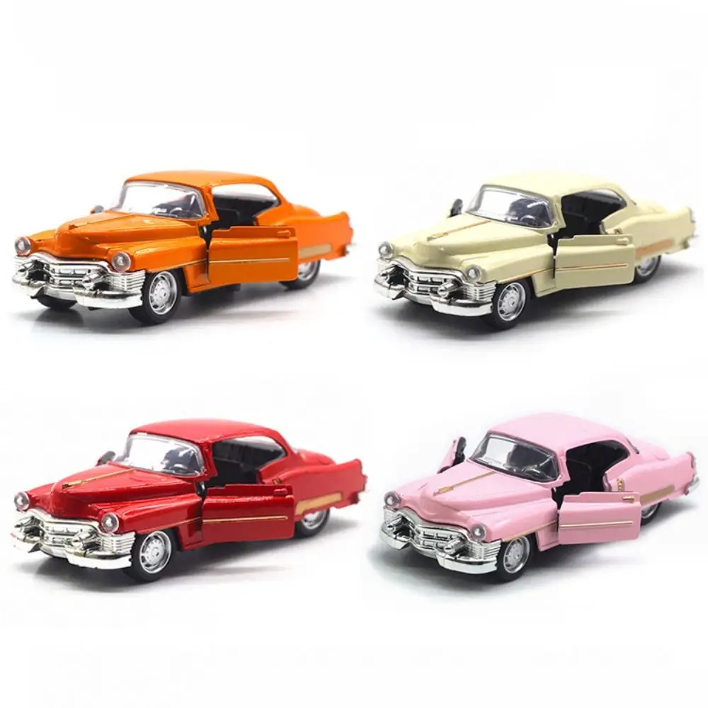 

Classic Open The Door Retro Car Model Decoration Vintage Pull Back Car Toy 1:32 Old Fashioned Alloy Vehicle Model Home Decor