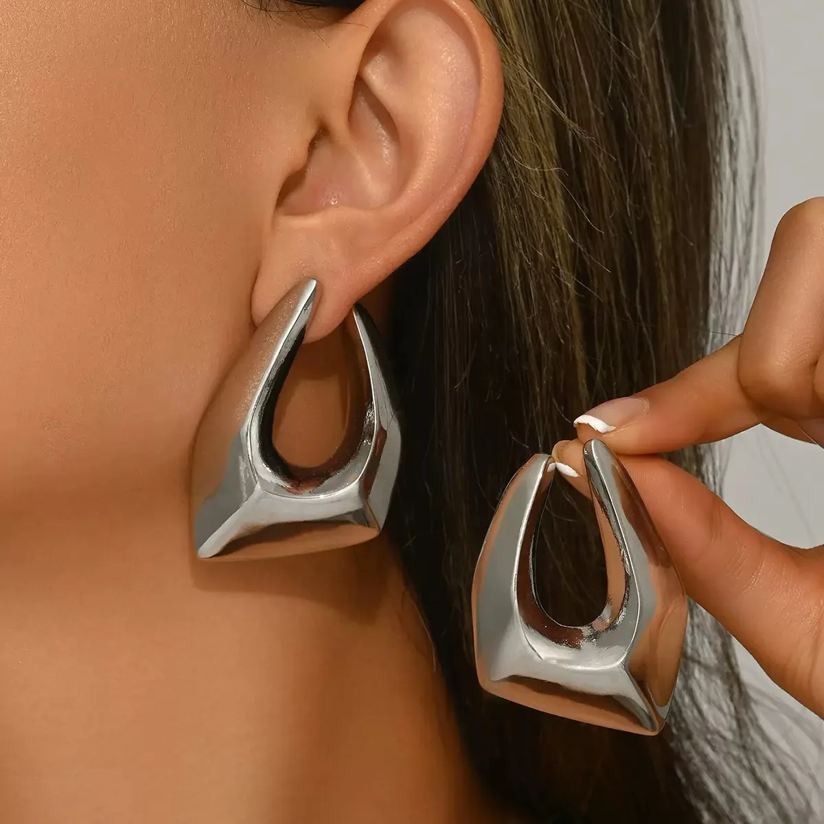 2025 Bold Geometric Irregular Abstract Earrings for Women, Exaggerated Modern Dangle Drop Party Jewelry