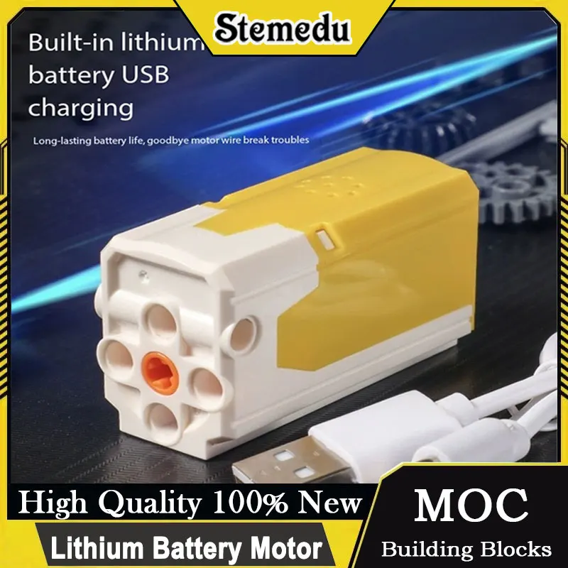 

MOC Blue-tooth Lithium Battery Motor For Building Blocks 8883 Programmable Power Functions DIY Smart Toy Parts M/L Technology