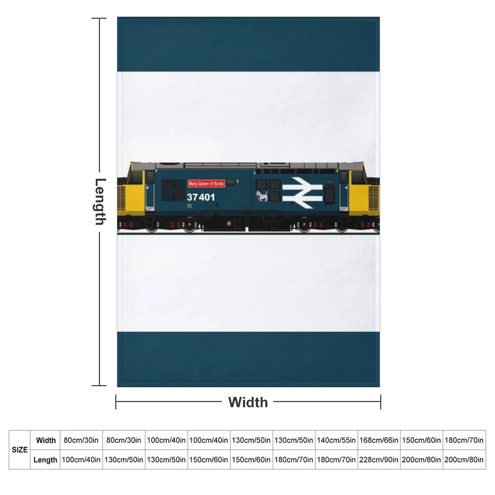 BR CLASS 37 LOCOMOTIVE Throw Blanket couch cozy soft plush fuzzy picnic outdoor blanket