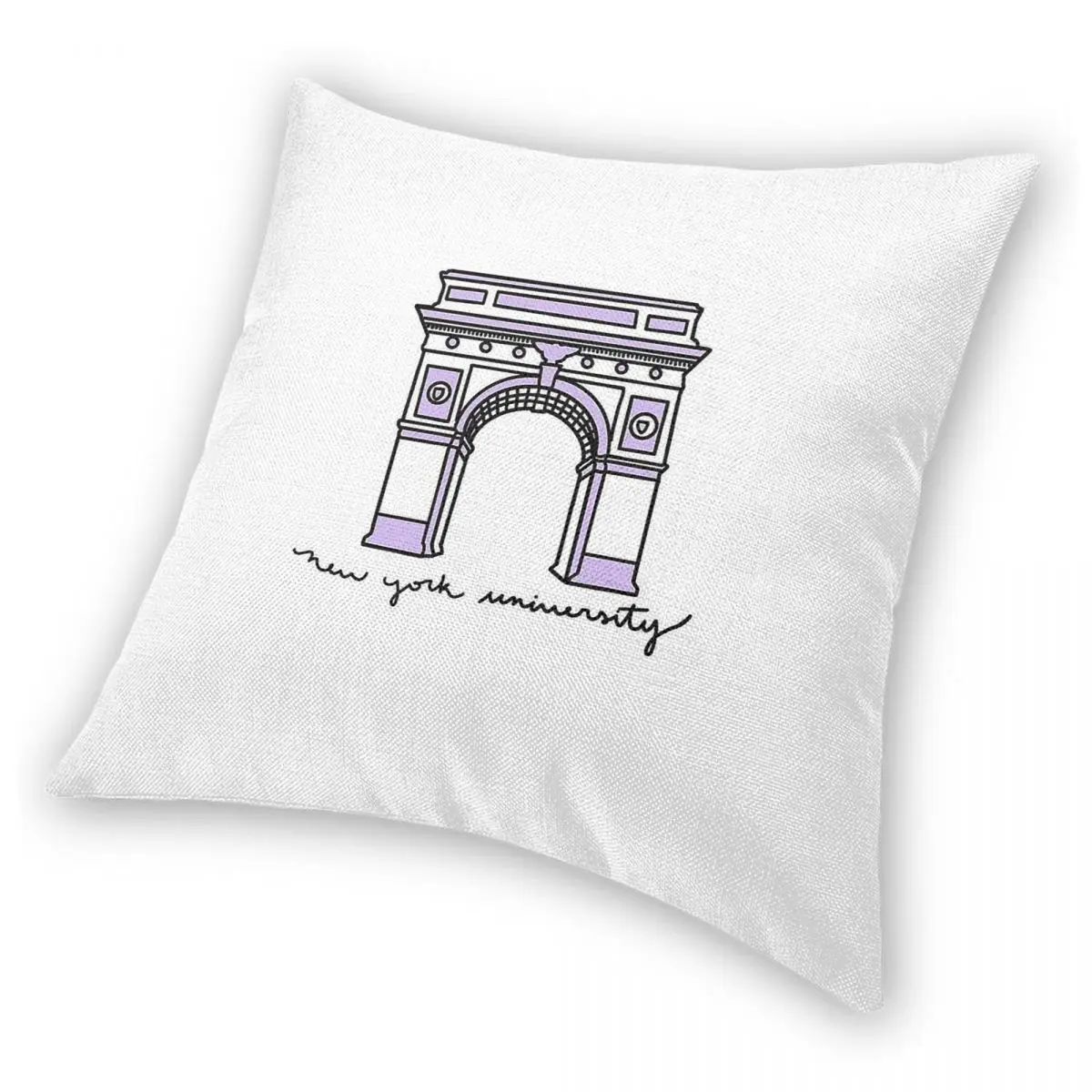 جامعة نيويورك ساحة المخدة البوليستر الكتان المخملية المطبوعة البريدي ديكور غرفة غطاء الوسادة بالجملة #4