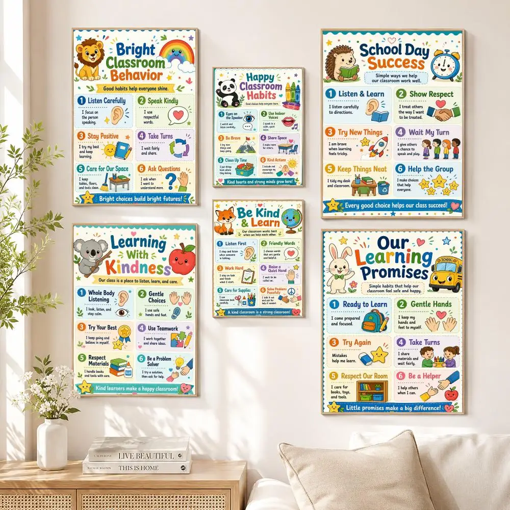 Classroom Rules art Poster Wall Art Print Poster Decorative Mural Home Decor Gift Unframed