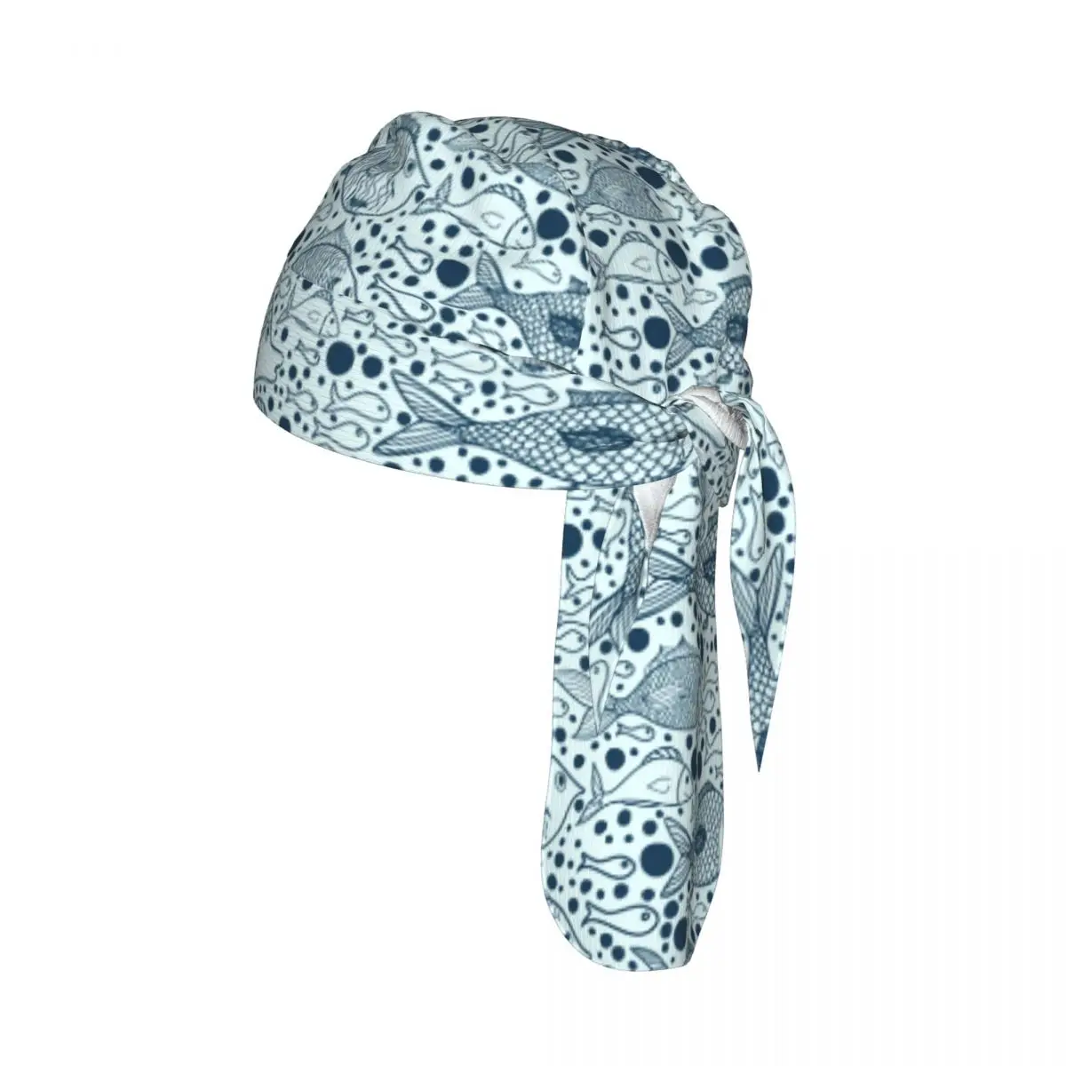 

Bicycle Headband Cap Fish Doodle Cycling Headscarf Quick-dry Sun-Protective Hat Head Scarf