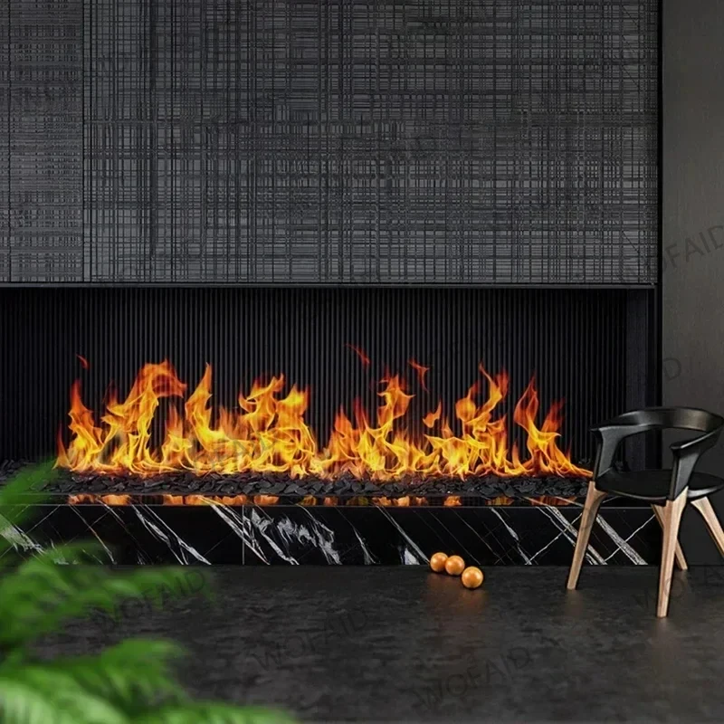 3D Embedded Atomized Fireplace RGB Bar Villa Simulated Charcoal Flame Decoration Humidifier Electronic Fireplace Core  fogao