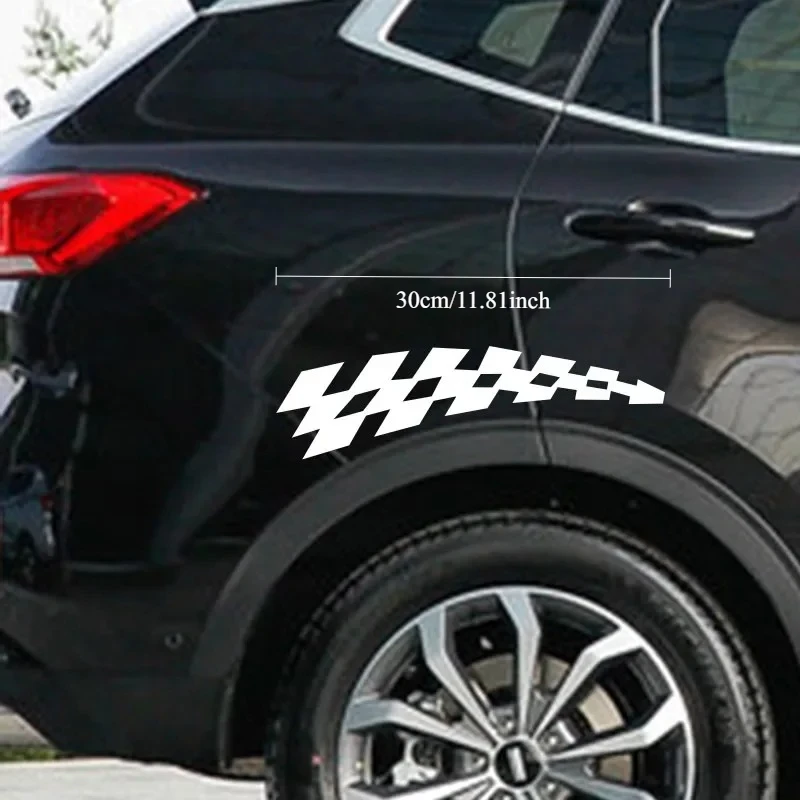 F1 Checkered Flag Car Sticker Reflective JDM Vinyl Decal For Fender Mirror Bumper Motorcycle Scratch Cover view 3