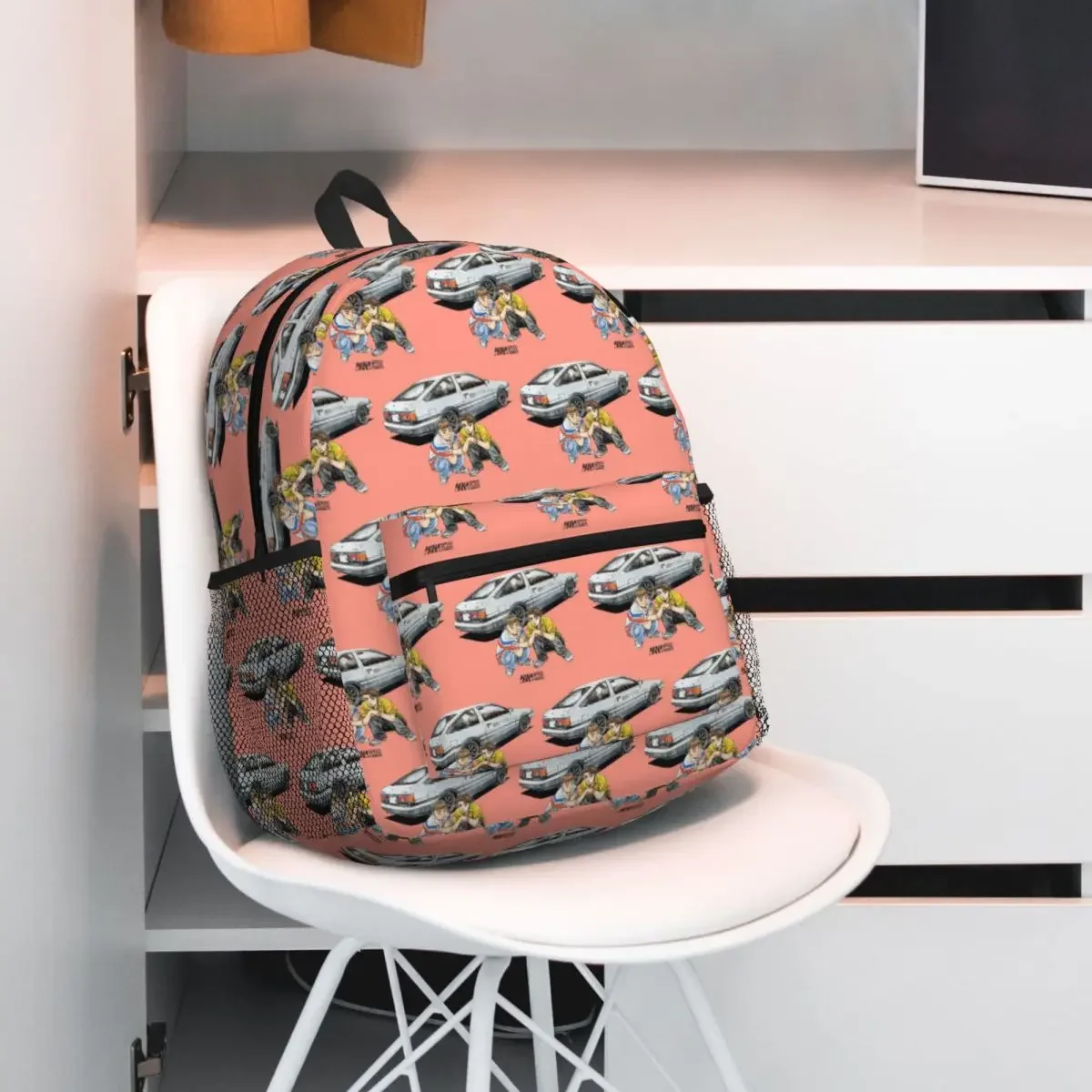 

Initial D Student Backpack School Bag Hiking Travel Daypack for Men Women Fashion Bookbag Shoulder Bags