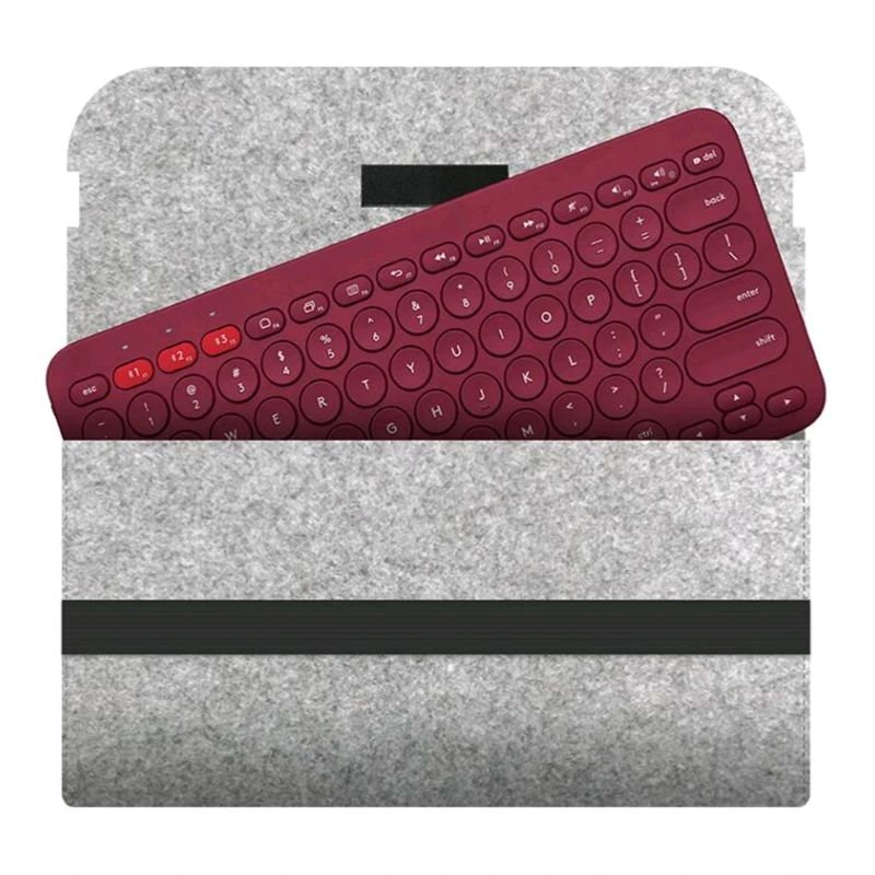 Dropship Keyboard Storage Bag for K380 Wireless Keyboard Keypad Waterproof Dustproof Soft Wool Felt Sleeve Case for K380 K480