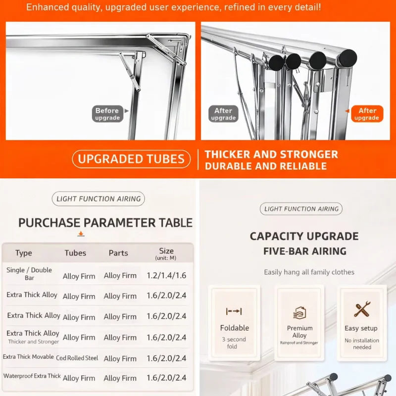 Household Floor Clothes Rack Foldable Telescopic Garment Hanger For Balcony Indoor Outdoor Quilt Dress Storage Stand