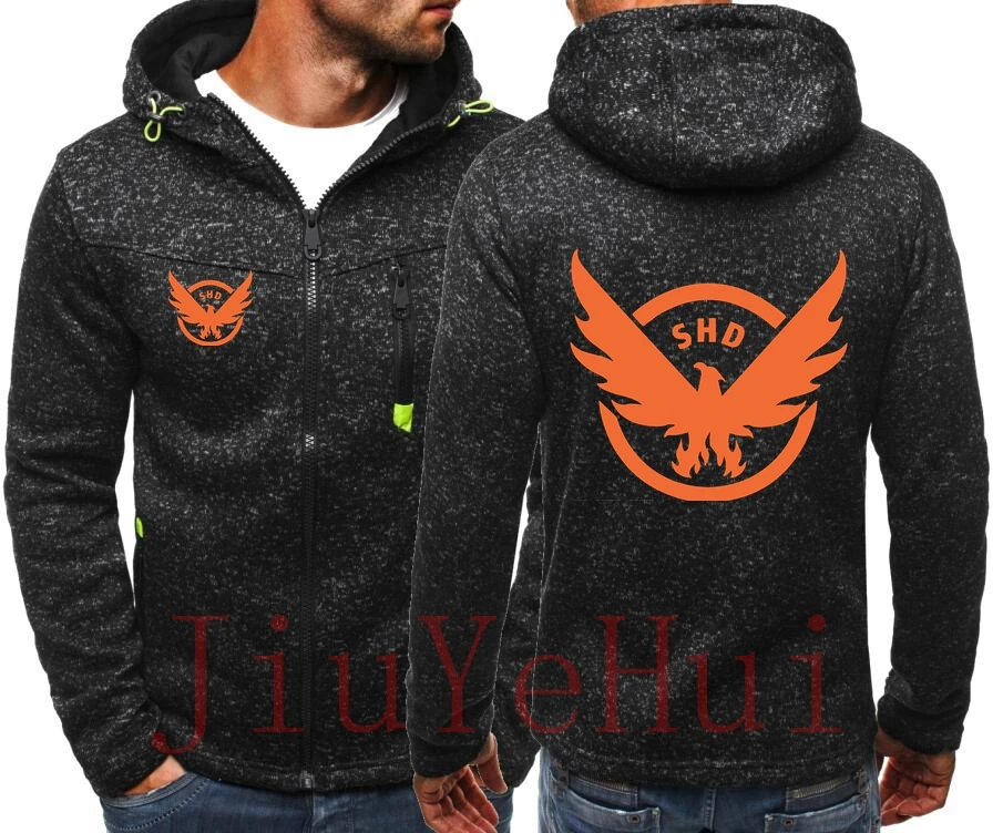 Game The Division 2 Tom Clancy's SHD PS4 Xbox PC Tide Jacquard Hoodies Male Cardigan Sweatshirt Men Hip Hop Coats Brand Clothing