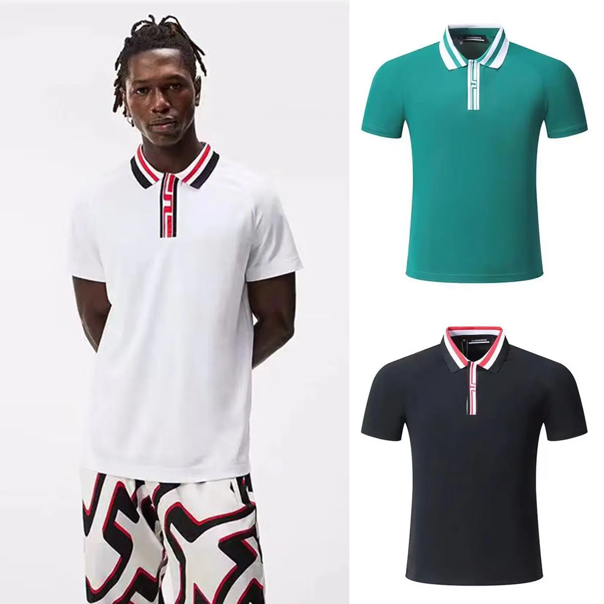 

Men's Breathable Golf Polo, Quick-Dry Short Sleeve Shirt with Modern Fit for Sports & Outdoor Activities