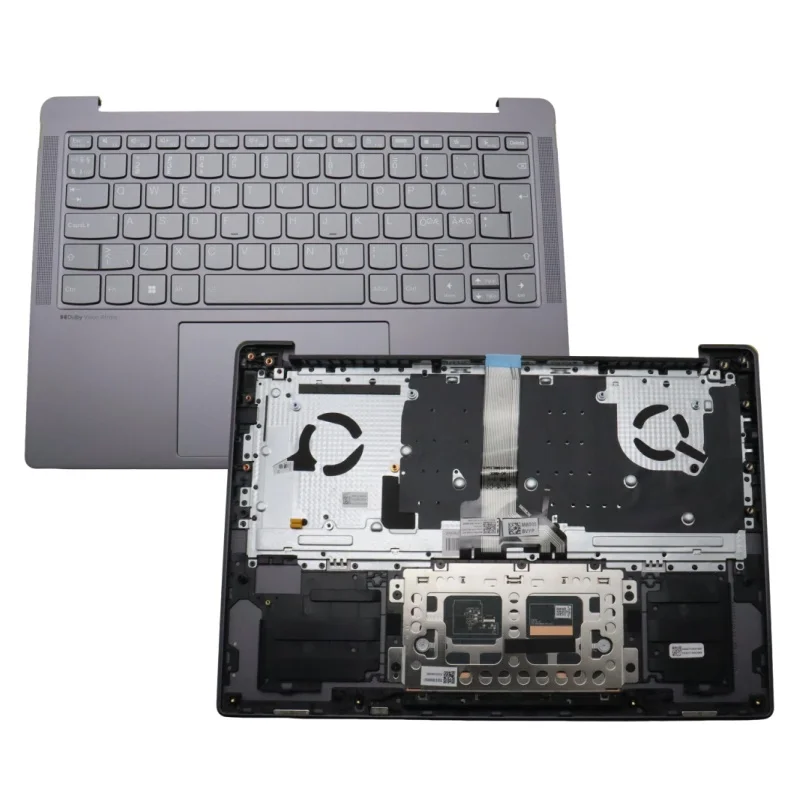 T New Replacement for Lenovo Yoga Slim 6 14IAP8 Laptop Palmrest Upper Cover with Nordic Backlit Keyboard 5CB1K02703
