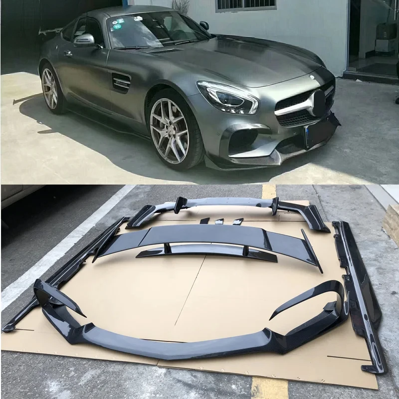 

for Gt r Style Carbon Fiber Front Bumper Lip Rear Diffuser Side Skirts Rear Spoiler for Gt Car Body Kit 15-16