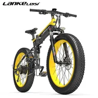 New  Lankeleisi 1000W Electric Bike  Fat Ebike Folding E Bike 48v  Electric Mountain Bicycle 26-Inch