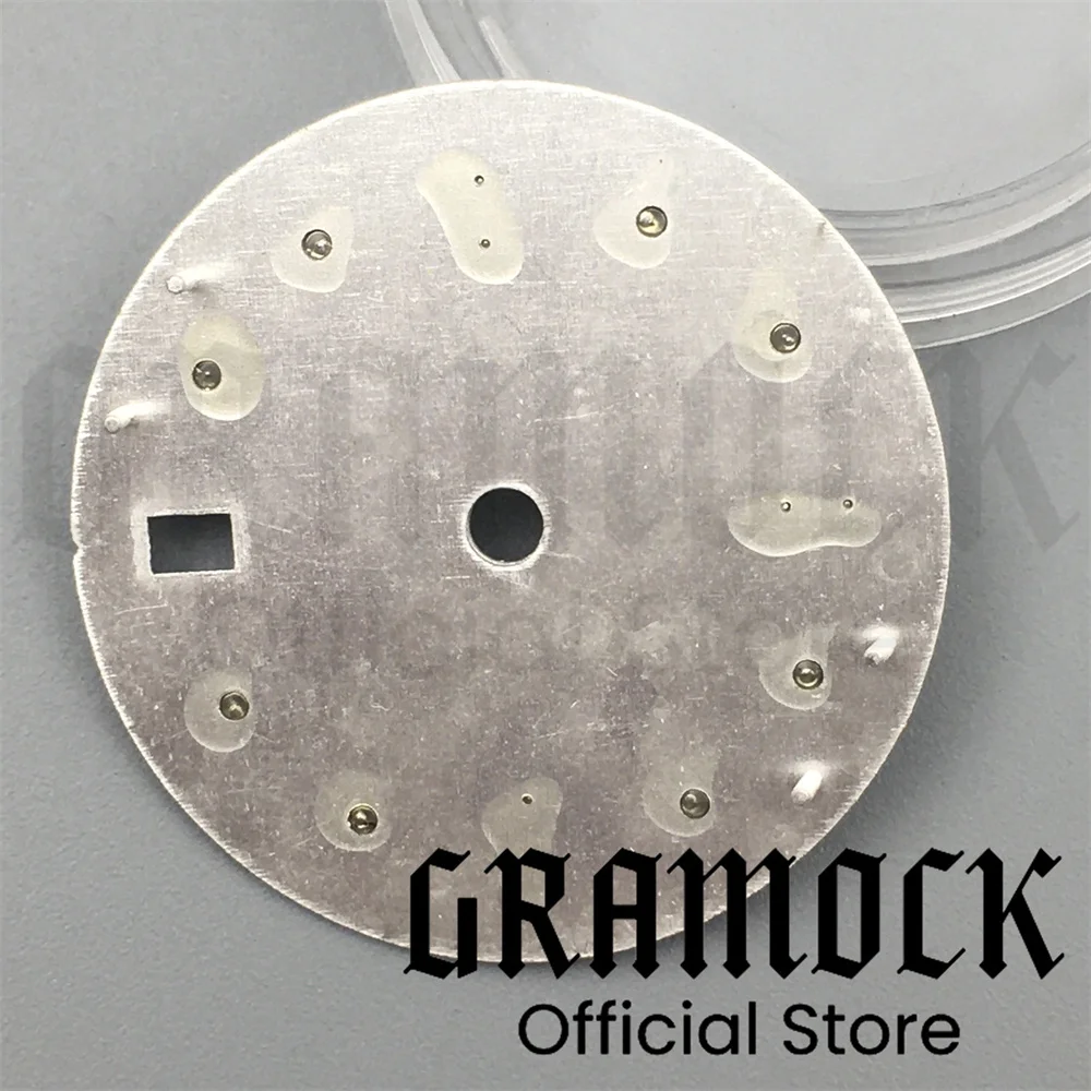 Gramock NH34 29mm White Black Watch GMT Mark Dial Luminous Watches Parts Fit NH34/35A 4R34  4R35 Movement Accessories Date Wind