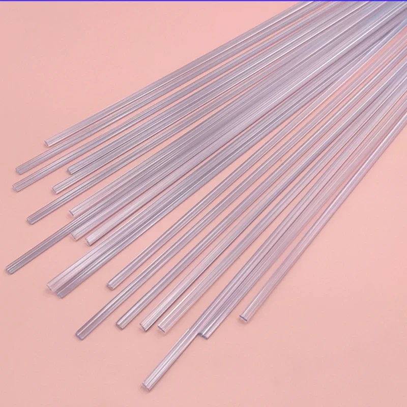 4PCS 5x2.5mm transparent PVC plastic welding rods PVC welder rods high quality 1pc=1meter for plastic welder gun/hot air gun