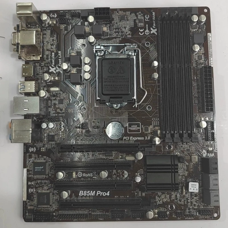 Used for ASRock B85M Pro4 LGA1150 DDR3 Quad Memory Slot HDMI/DVI/VGA with Baffle