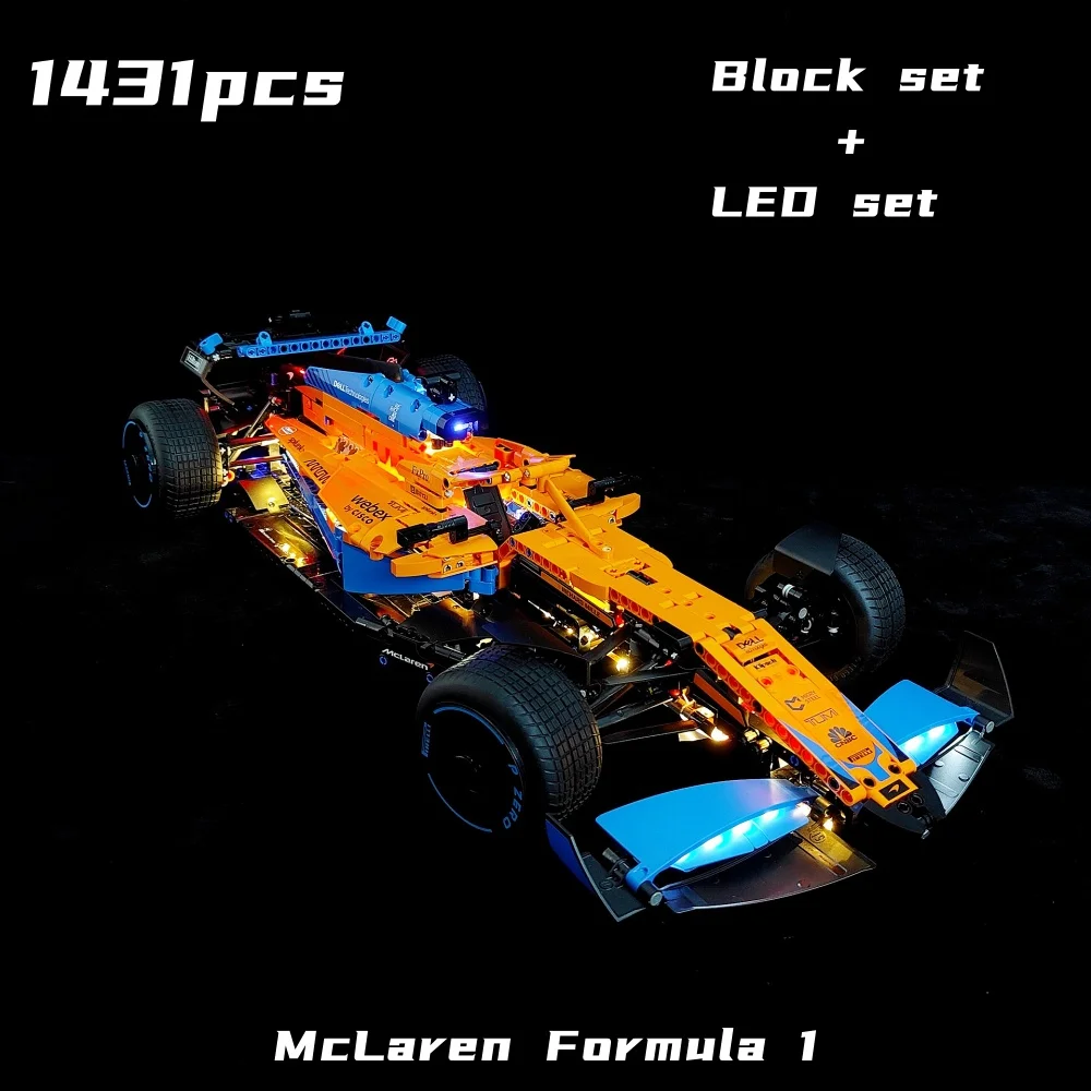 IN STOCK 1432PCS Technical 42141 Formula 1 Replica Race Car Model Building Blocks Bricks F1 Sport Birthday Gifts for Adults Toys