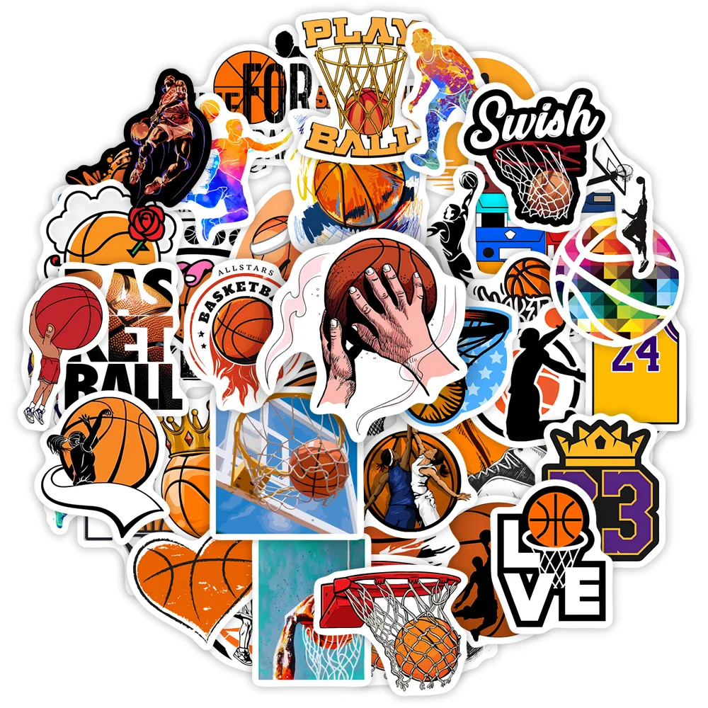 Basketball Stickers Lovers DIY Kids Toys Gift Decorative Graffiti for Scrapbook Laptop Phone Luggage Bottles Bags Waterproof