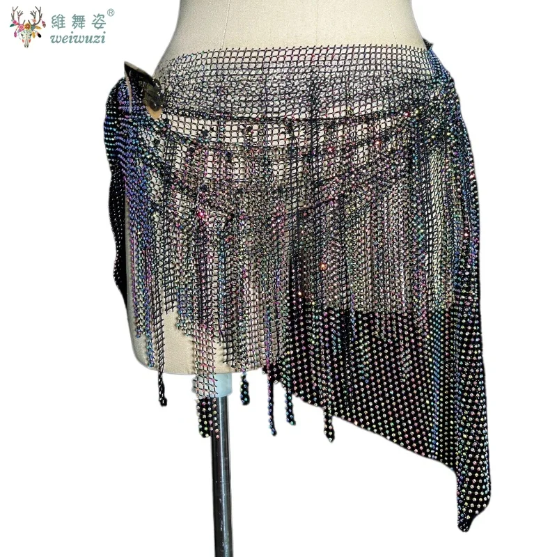 Buikdans Prestaties Riem voor Vrouwen Mesh Driehoek Sjaal Kwastje Billen Taille Keten Volwassen Kinderen Buikdansen Hippe Sjaals