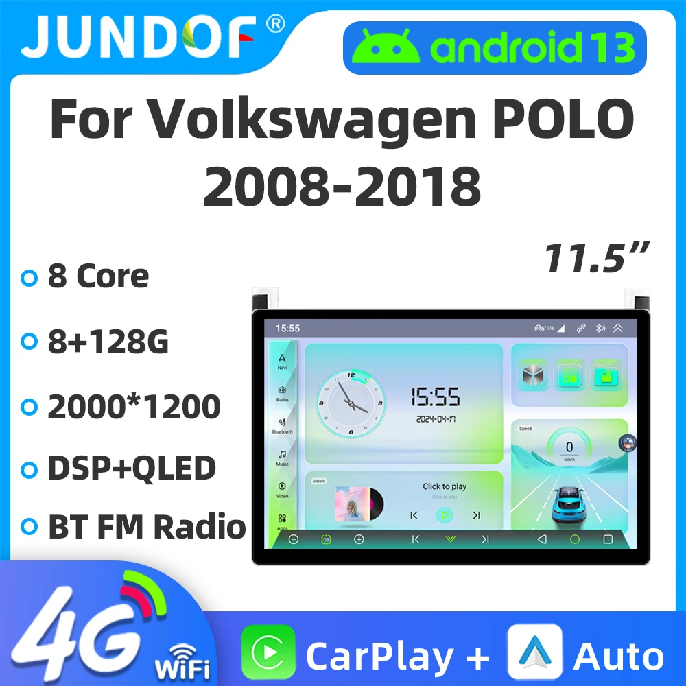 

11.5" Android Car Radio For Volkswagen VW polo sedan 2008-2018 Multimedia Video Player 4G GPS Navigation Carplay 2Din Head unit