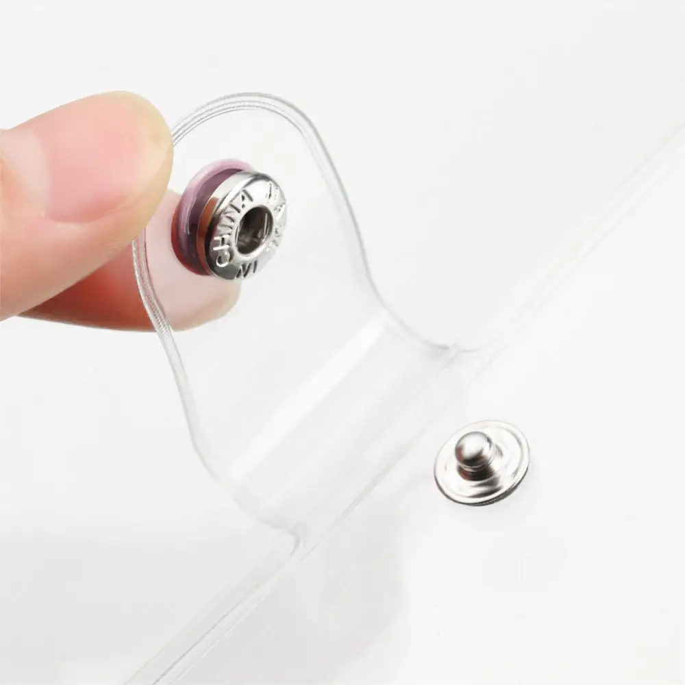 مكتب تخزين اللوازم المدرسية تخزين ملف دفتر الموثق المجلدات الشفافة A5A6 جيوب الموثق #1