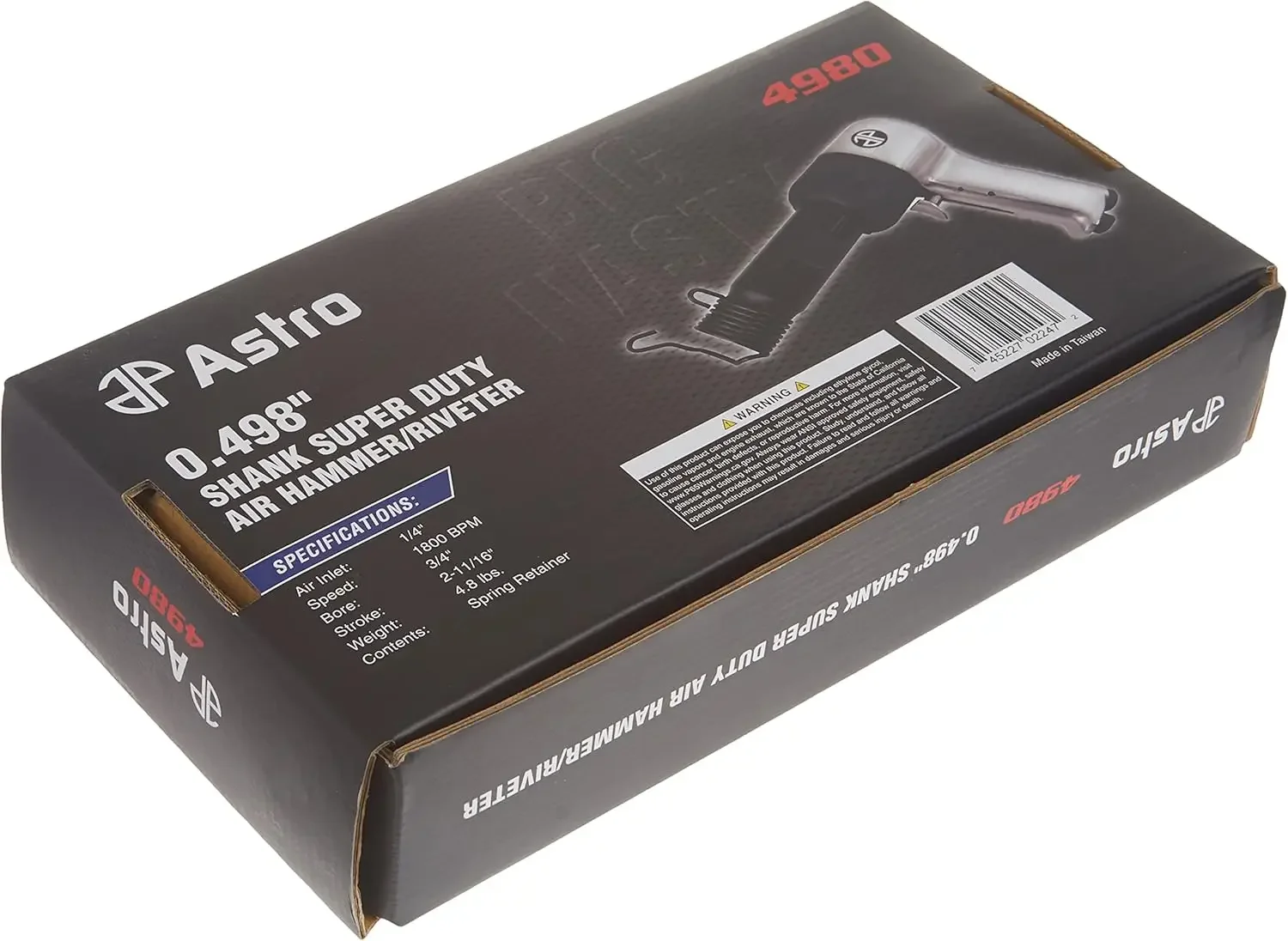 Ferramenta 4980 Martelo/livrador de ar super resistente com haste de 0,498"