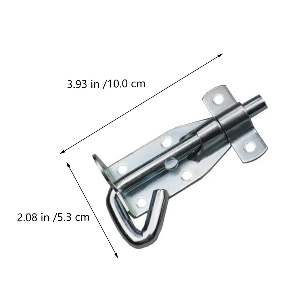 

2 Sets Sliding Door Locks Latch Buckle Hinge Carbon Steel Durable Safe Non Rusting Lightweight Door Bolts Gate Safety Furniture