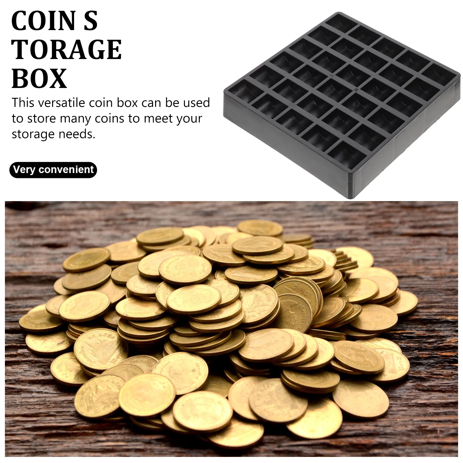 2Pcs CoinStorageBox DurableLongLife PortableCompact CoinCollectionSupplies OrganizerCase Container PlasticHolder