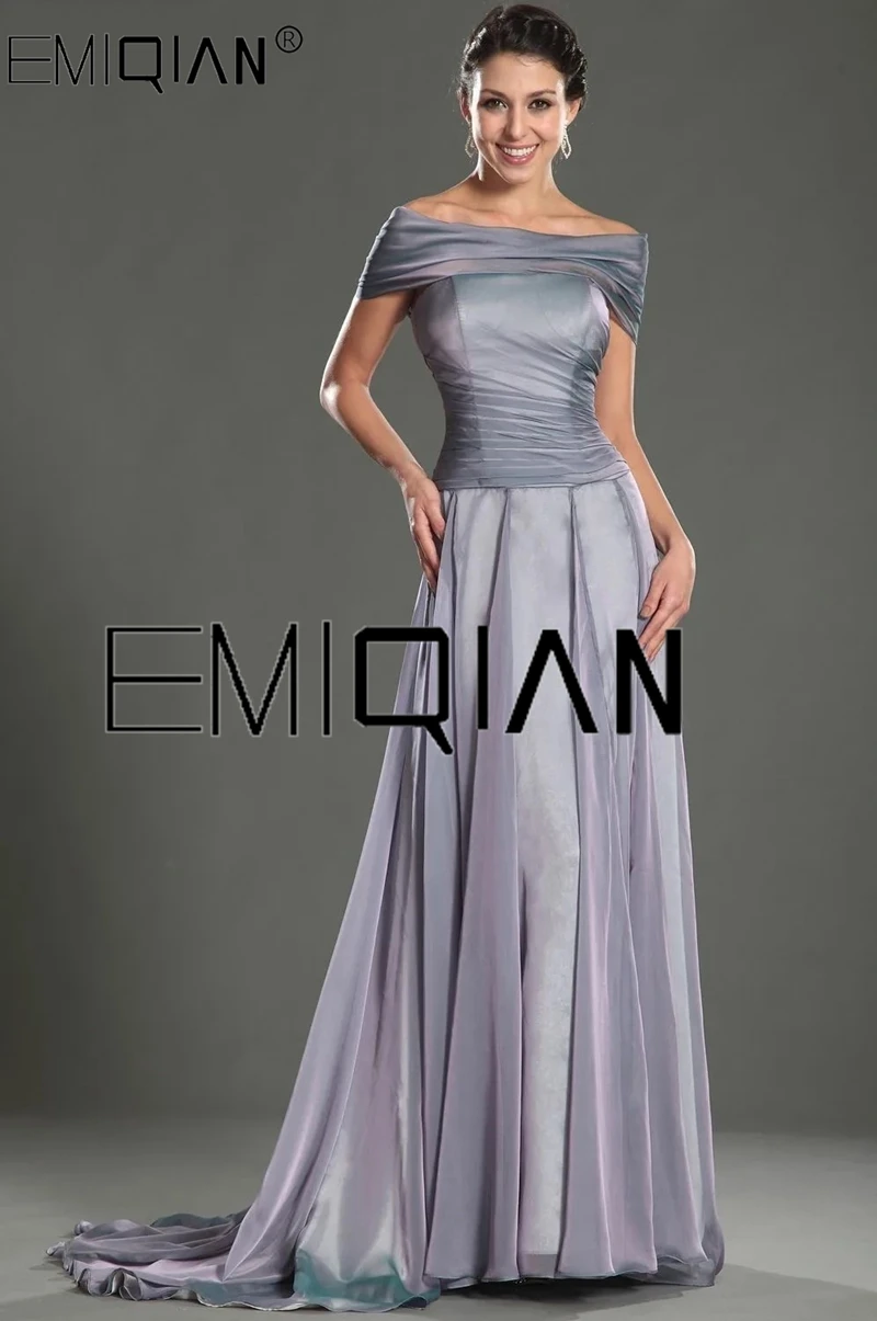 

New Design Gorgeous Off The Shoulder A-Line Sweep Train Evening Dress