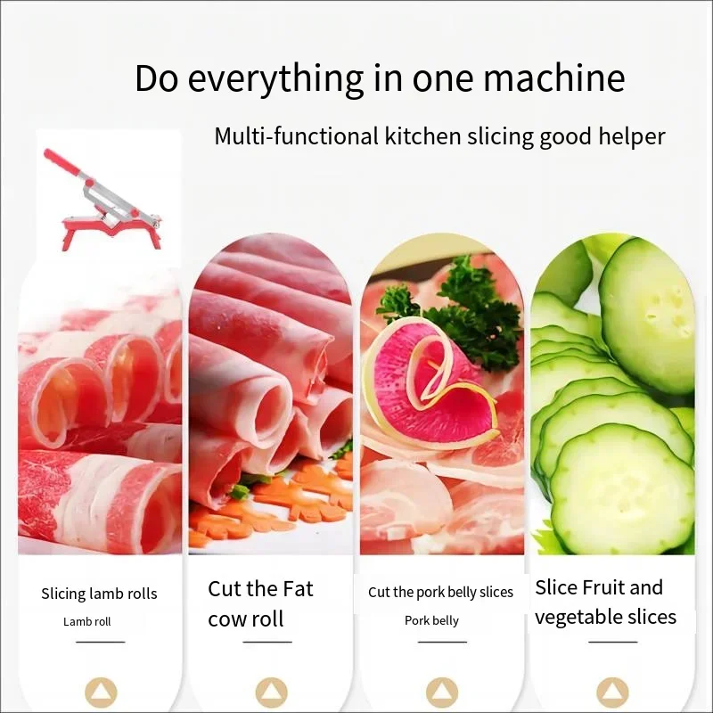 Manual Iamb Roll Slicer, Fat Cow Machine, Household Meat Planer, Small Frozen Meat Cutting Machine, Manual Slicing Tool  426