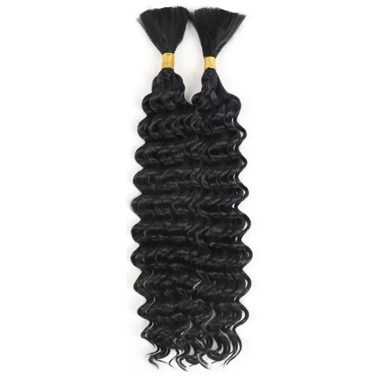 

European and American chemical fiber crochet hair handle deep wave hair bundle Crochet hair imitation human hair big braid